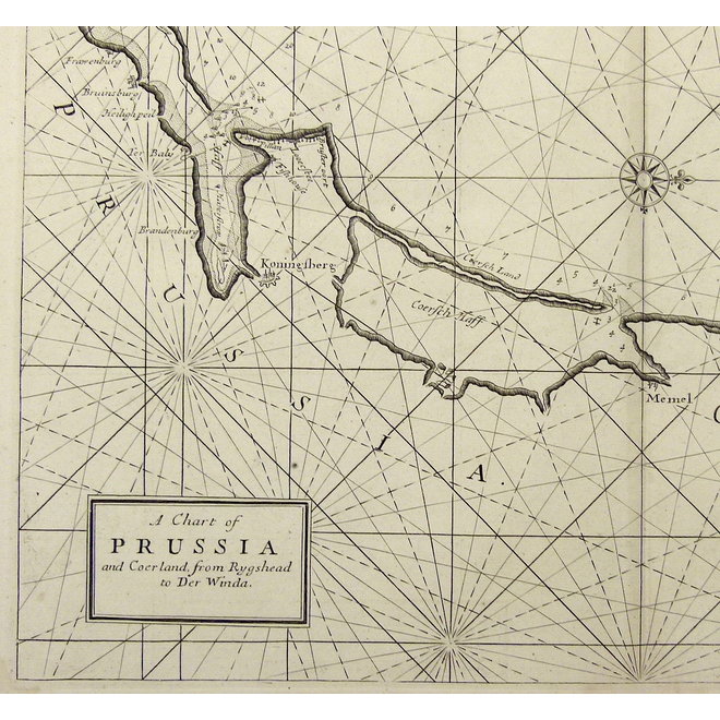 Oostzee, Pruissen ; S. Thornton - Prussia and Coerland from Rygshead to Der Winda. - 1756