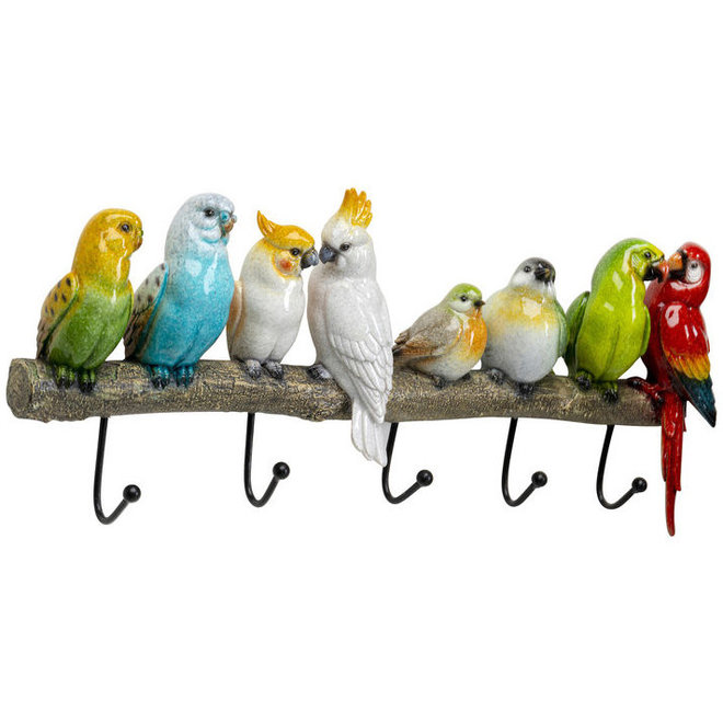 Coat Rack Exotic Birds