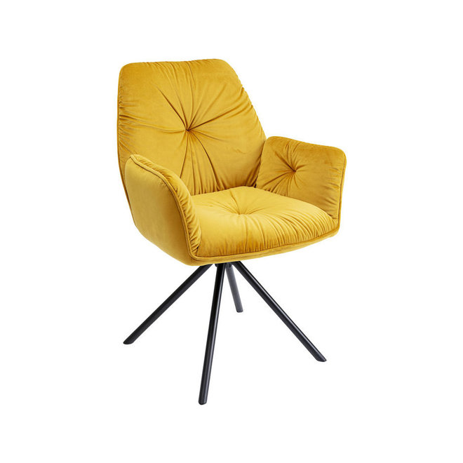 Chair with armrest Mila Yellow