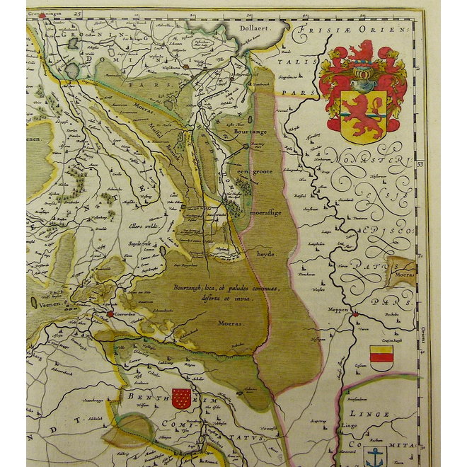 Collectie Gouldmaps - Overijssel, Drenthe; W. & J. Blaeu - Transiselania dominium vernaculè Over-yssel - 1635-1660