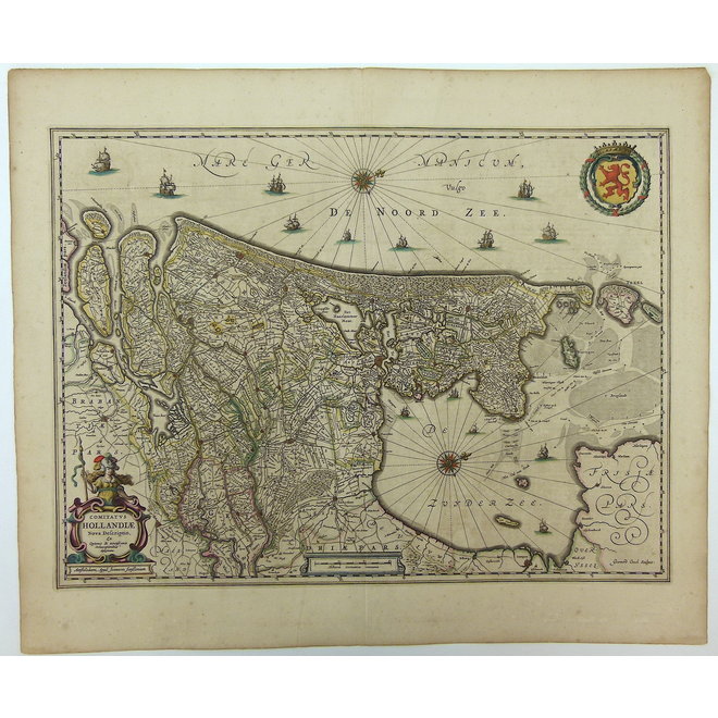 Collectie Gouldmaps - Holland; J. Janssonius - Comitatus Hollandiae (..).  - 1652