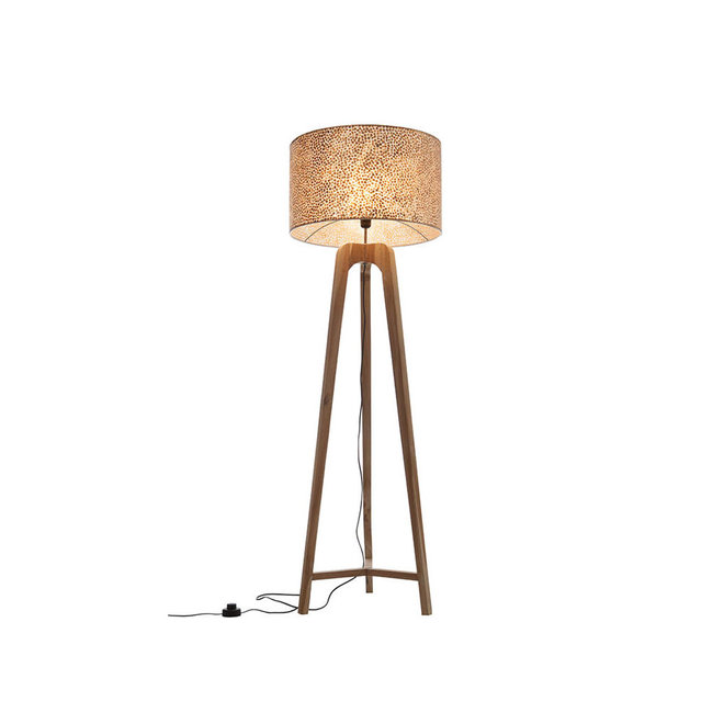 Villaflor schelpenlamp - Wangi Gold - Losse kap - conisch Ø 40-55 cm