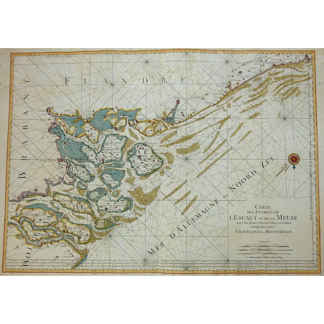 Collectie Gouldmaps - Noordzee Maasmonding; P. Mortier - Carte des Entrés de L'Escaut et de la Meuse (). - 1693