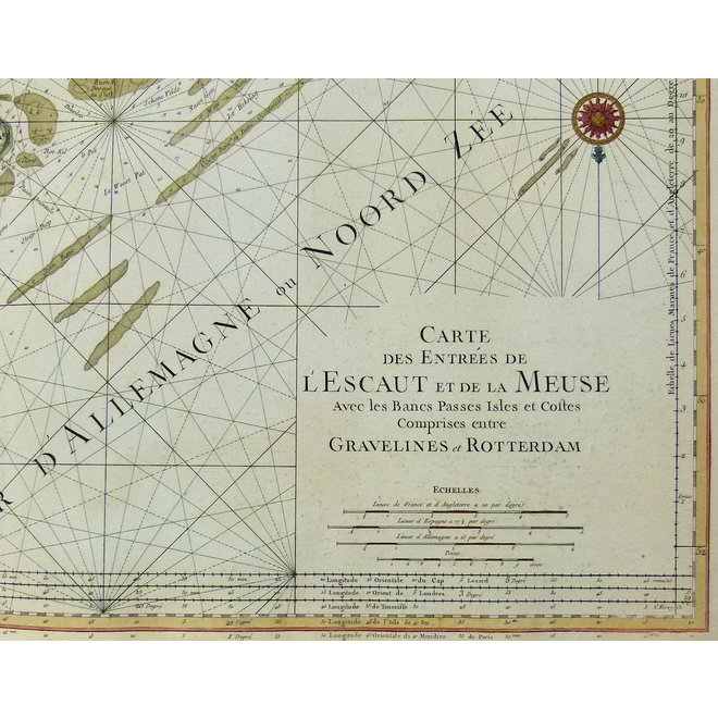 Collectie Gouldmaps - Noordzee Maasmonding; P. Mortier - Carte des Entrés de L'Escaut et de la Meuse (). - 1693
