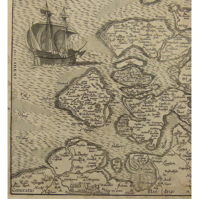 Collectie Gouldmaps - Zeeland; A. Ortelius - Zelandicarum Insularum (..). 1570