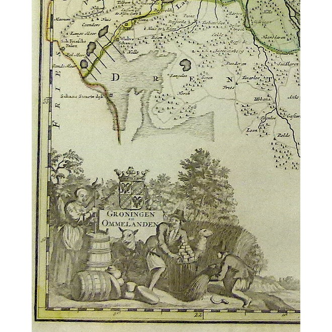 Collectie Gouldmaps - Groningen; I. Tirion - Groningen en Ommelanden - 1740 ca.