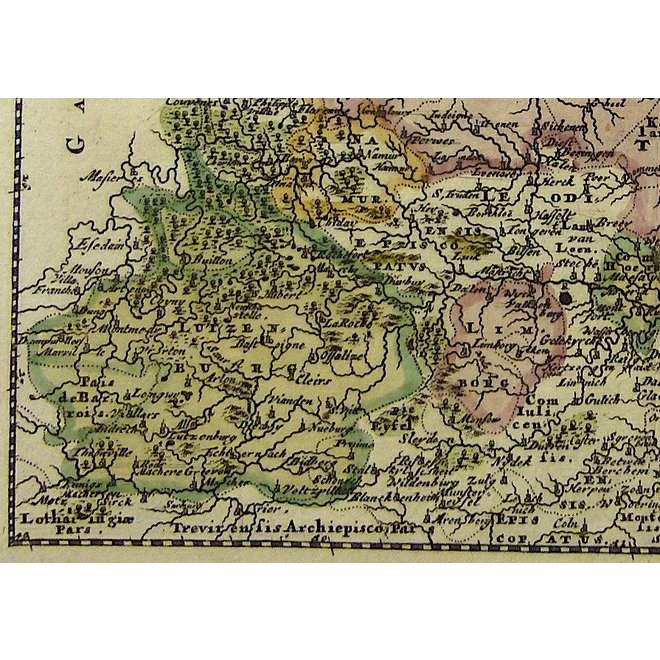 Collectie Gouldmaps - XVII Provinciën;  P. Cluverius / J. Wolters - Hodiernae Belgicae sive Germaniae Inferioris - 1697