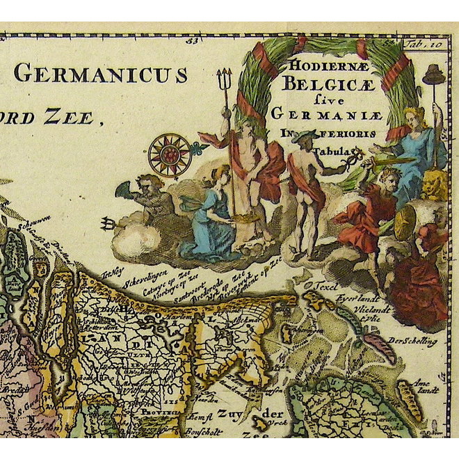 Collectie Gouldmaps - XVII Provinciën;  P. Cluverius / J. Wolters - Hodiernae Belgicae sive Germaniae Inferioris - 1697