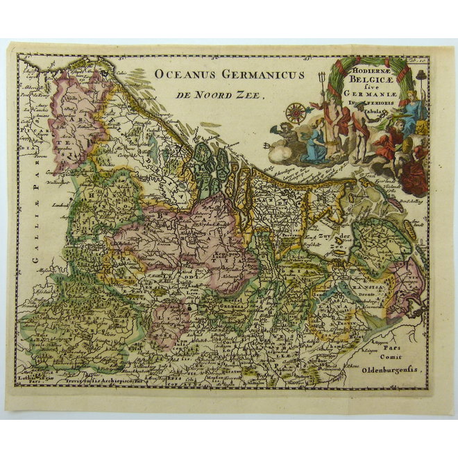 Collectie Gouldmaps - XVII Provinciën;  P. Cluverius / J. Wolters - Hodiernae Belgicae sive Germaniae Inferioris - 1697