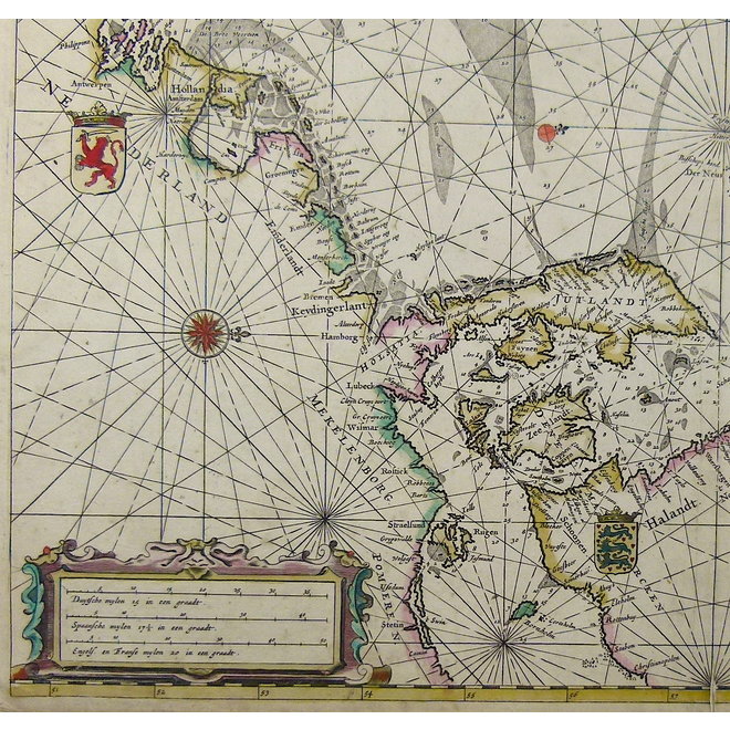 Collectie Gouldmaps - Noordzee; H. Doncker - Pas Caart van de Noort Zee... - 1664