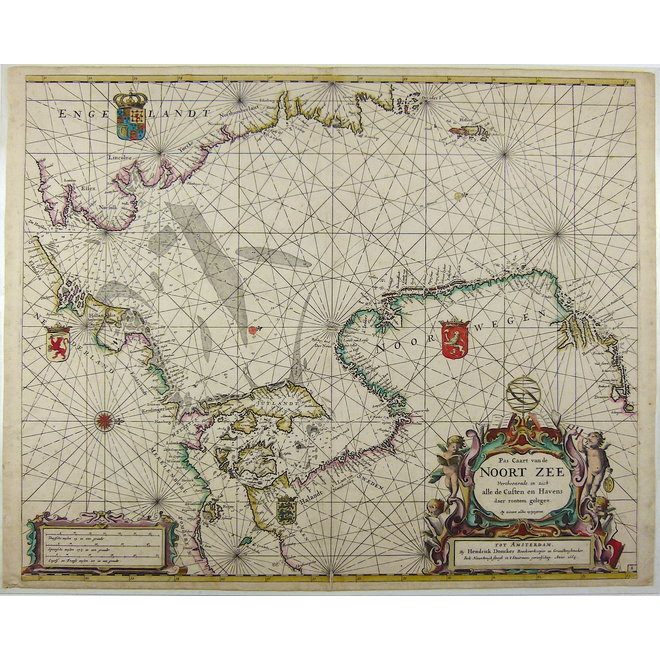 Collectie Gouldmaps - Noordzee; H. Doncker -  Pas Caart van de Noort Zee... - 1664