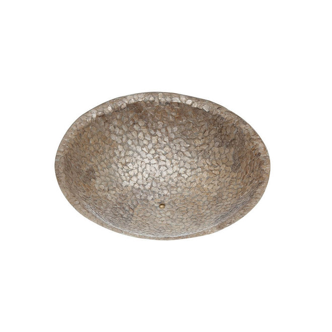 Villaflor schelpenlamp - Wangi Gold - Plafonnière Moon - Ø 45 cm