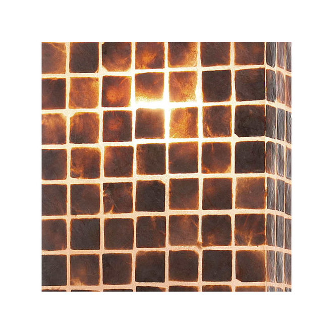Villaflor schelpenlamp - Moni Gold - tafellamp - Vierkant - 40 cm