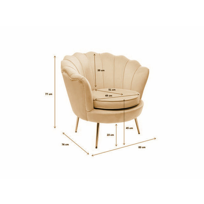 Armchair Water Lily Champagne
