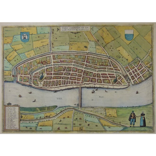 Collectie Gouldmaps - Kampen; G. Braun / F. Hogenberg - Urbis Campensis (..)  - 1581