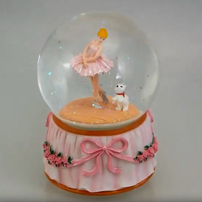 Sneeuwbol Ballerina met hondje