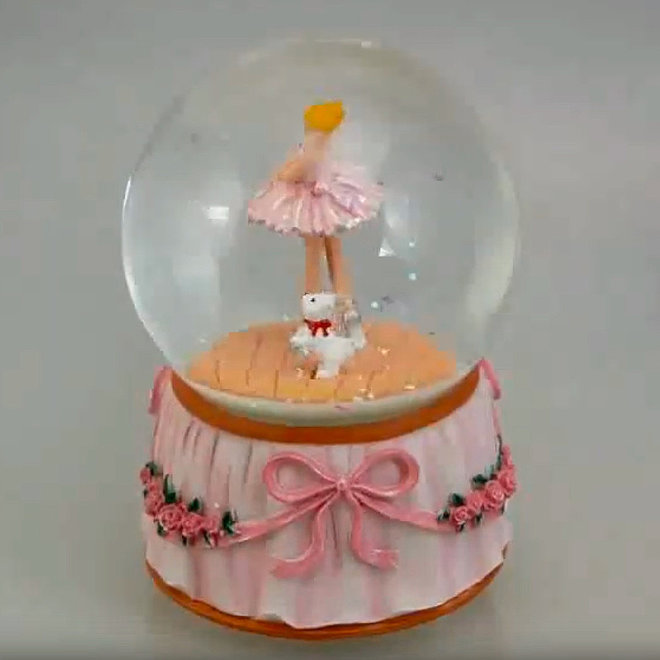 Sneeuwbol Ballerina met hondje