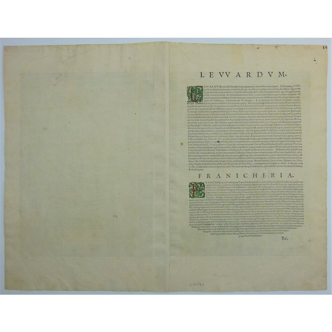 Collectie Gouldmaps - Leeuwarden, Franeker; G. Braun & F. Hogenberg – Lewardum (..), Franicher (..) - 1572-1617
