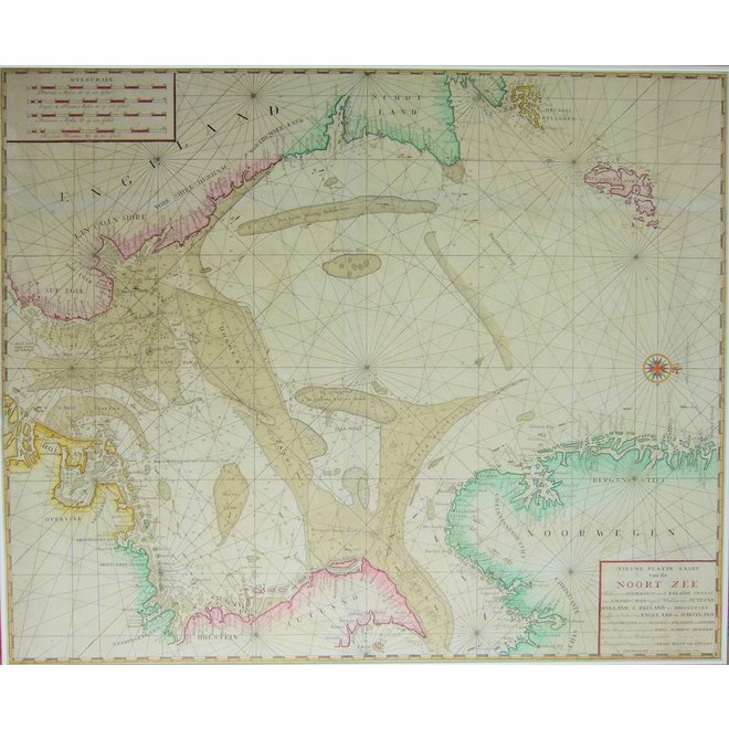 Collectie Gouldmaps - Noordzee; G. Hulst van Keulen - Nieuwe Paskaart van de Noort Zee (..). - 1779
