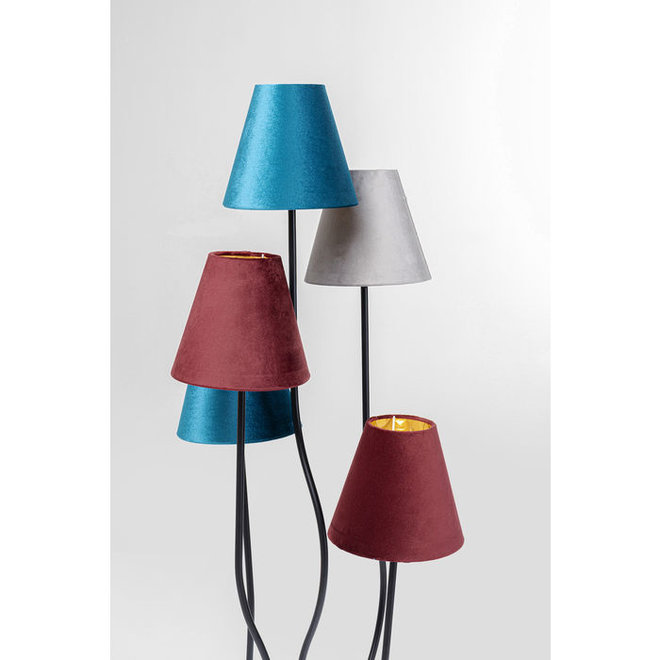 Floor Lamp Flexible Velvet Schwarz Cinque