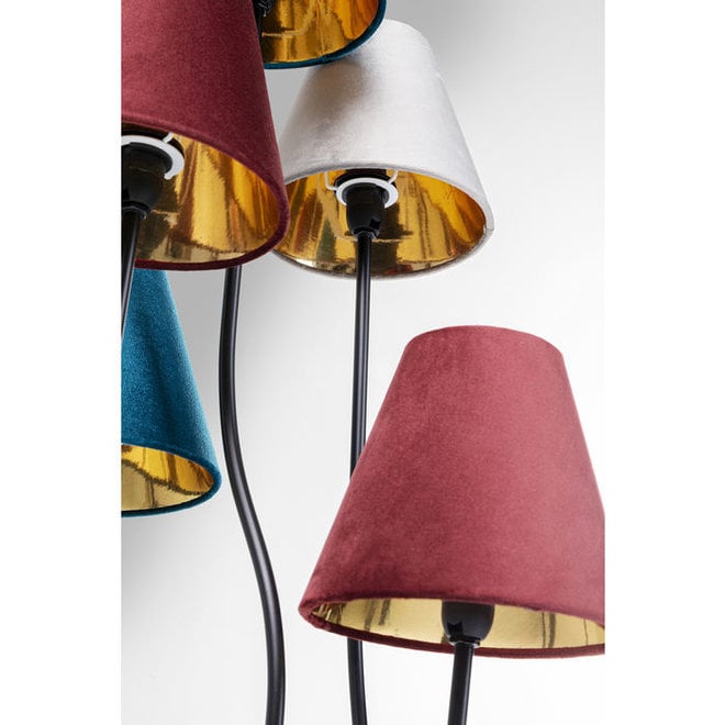 Floor Lamp Flexible Velvet Schwarz Cinque