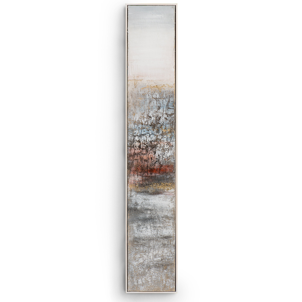 Excentriek klif kalkoen Canvas schilderij Gradient with Red Framed 27x152 - De Toverkamer