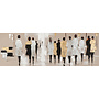 Canvas schilderij People in Silver & Gold