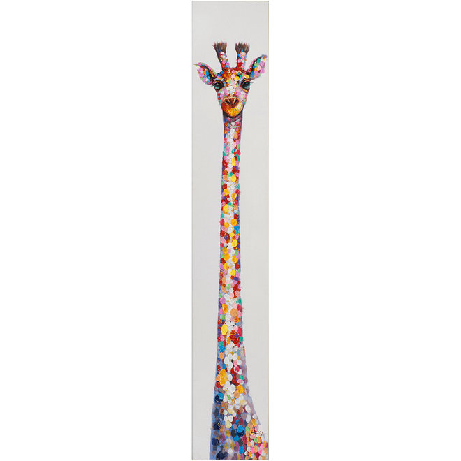 Canvas schilderij Slim Giraffe 25x150