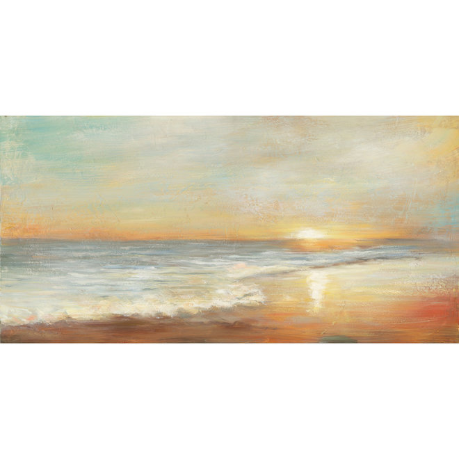 Canvas schilderij Sunset by the sea 70x140