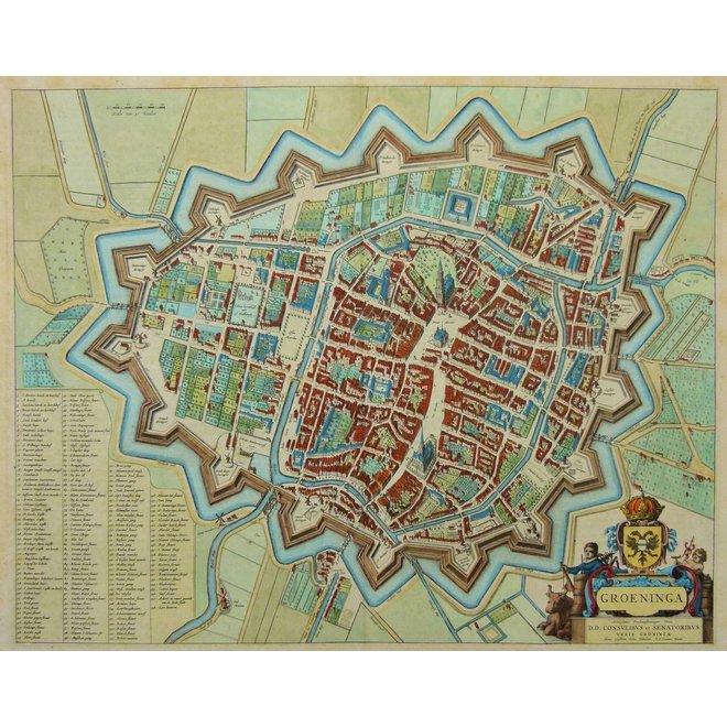 Verkocht - Collectie Gouldmaps - Groningen; J. Blaeu - Groeninga - 1649