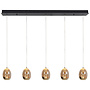 Hanglamp Golden Egg, 5-lichts L107cm