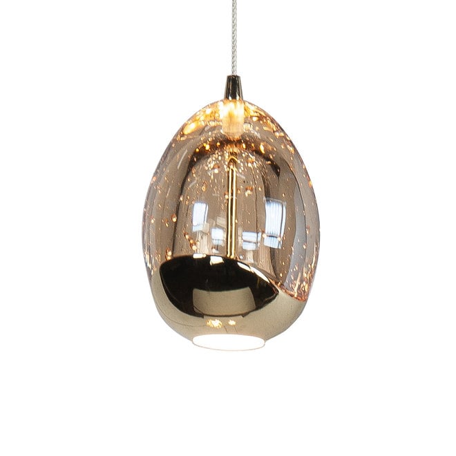 Hanglamp Golden Egg, 5-lichts L107cm