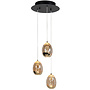 Hanglamp Golden Egg, rond 3-lichts