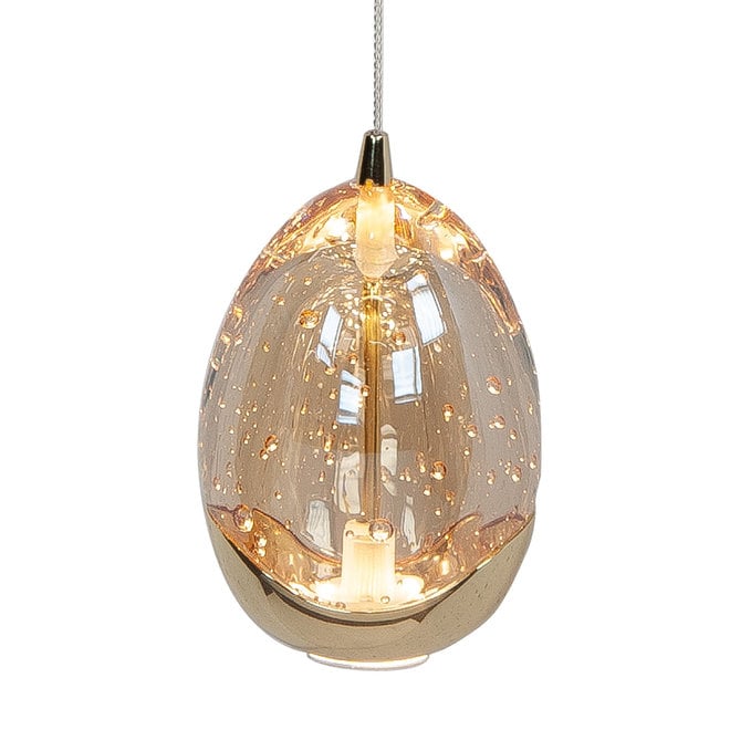 Hanglamp Golden Egg, rond 3-lichts Ø25cm