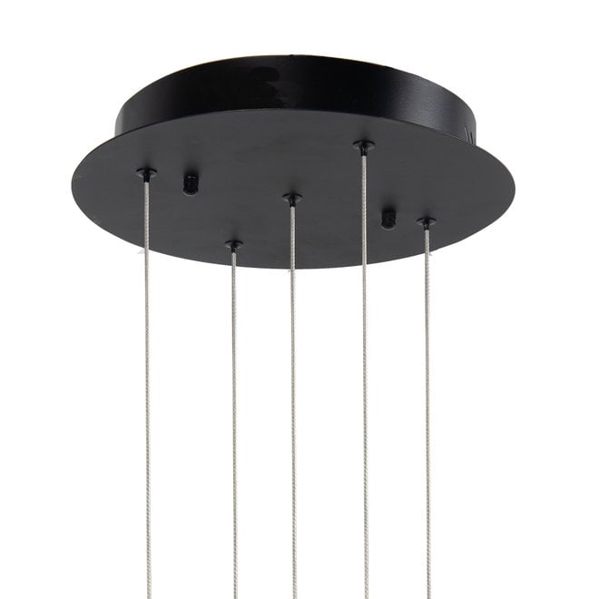 Hanglamp Golden Egg, rond 5-lichts Ø30cm