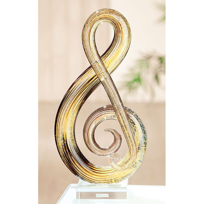 Glassculptuur Musicale H30cm