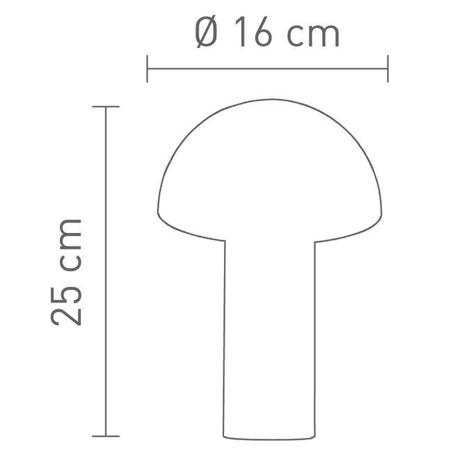 Sompex Accu LED Tafellamp Svamp - Marmor