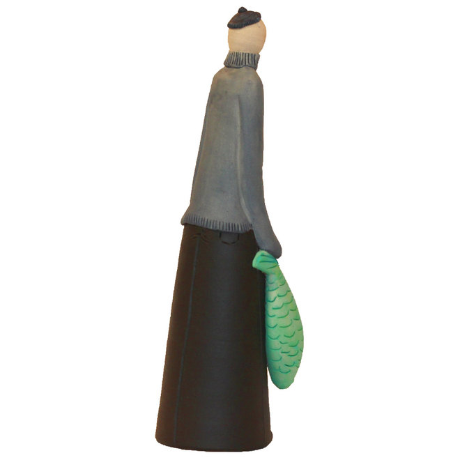 Haringman, met buit in de hand