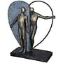 Figuur 'Heartbeat', polyresin, antique bronze finish, H31cm