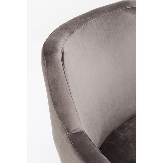 Eetkamerstoel Fauteuil Black Mode Velvet grijs