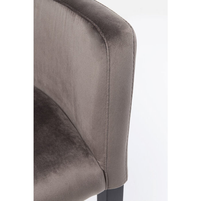 Eetkamerstoel Fauteuil Black Mode Velvet grijs
