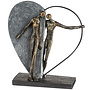 Figuur 'Palpitations', polyresin, antique bronze finish, H31cm