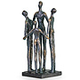 Figuur 'Group', polyresin, antique bronze finish, H30cm