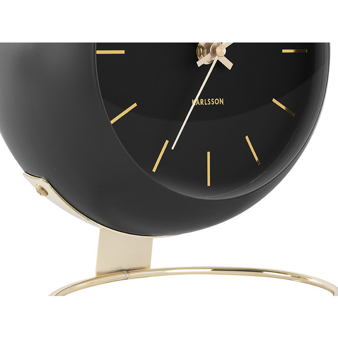 Table Clock Globe, Black
