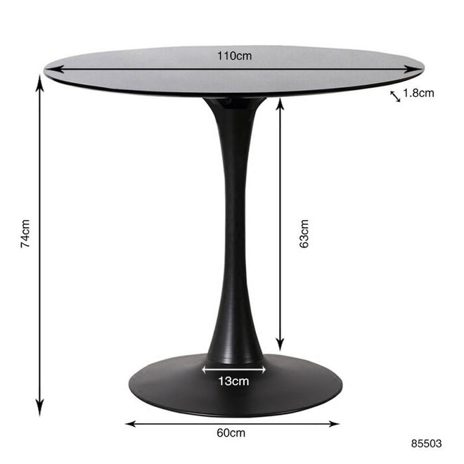 Table Schickeria Black