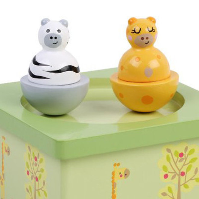Speeldoos dansende Zebra & Giraffe
