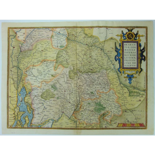 Verkocht - Collectie Gouldmaps - Brabant; A. Ortelius - Brabantiae, Germaniae Inferioris (..) - 1574