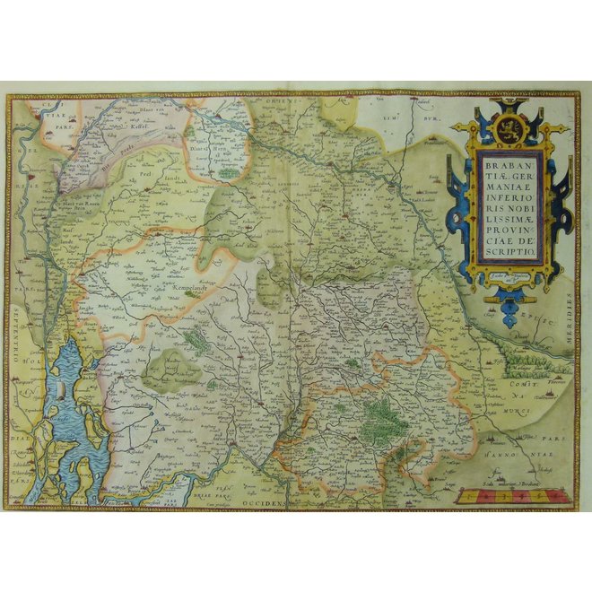 Verkocht - Collectie Gouldmaps - Brabant; A. Ortelius - Brabantiae, Germaniae Inferioris (..) - 1574