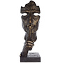 Figuur 'Silence', polyresin, antique bronze finish, H39cm