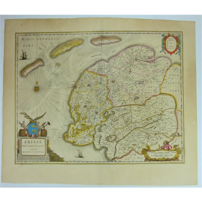 Collectie Gouldmaps - Friesland; H. Hondius - Frisia Occidentalis - 1638